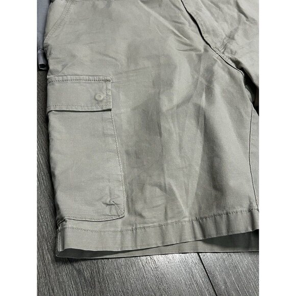 Lot Of 2 Dockers Men 36 Solid Khaki Cotton Smart Tech 360 Cargo Short - Picture 2 of 13